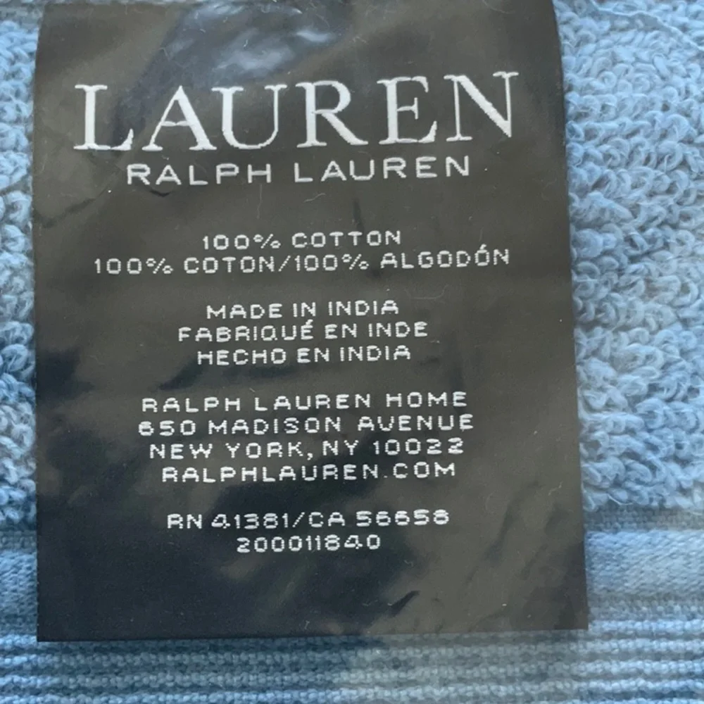 Lauren Ralph Lauren Sanders Blue Slate Towels